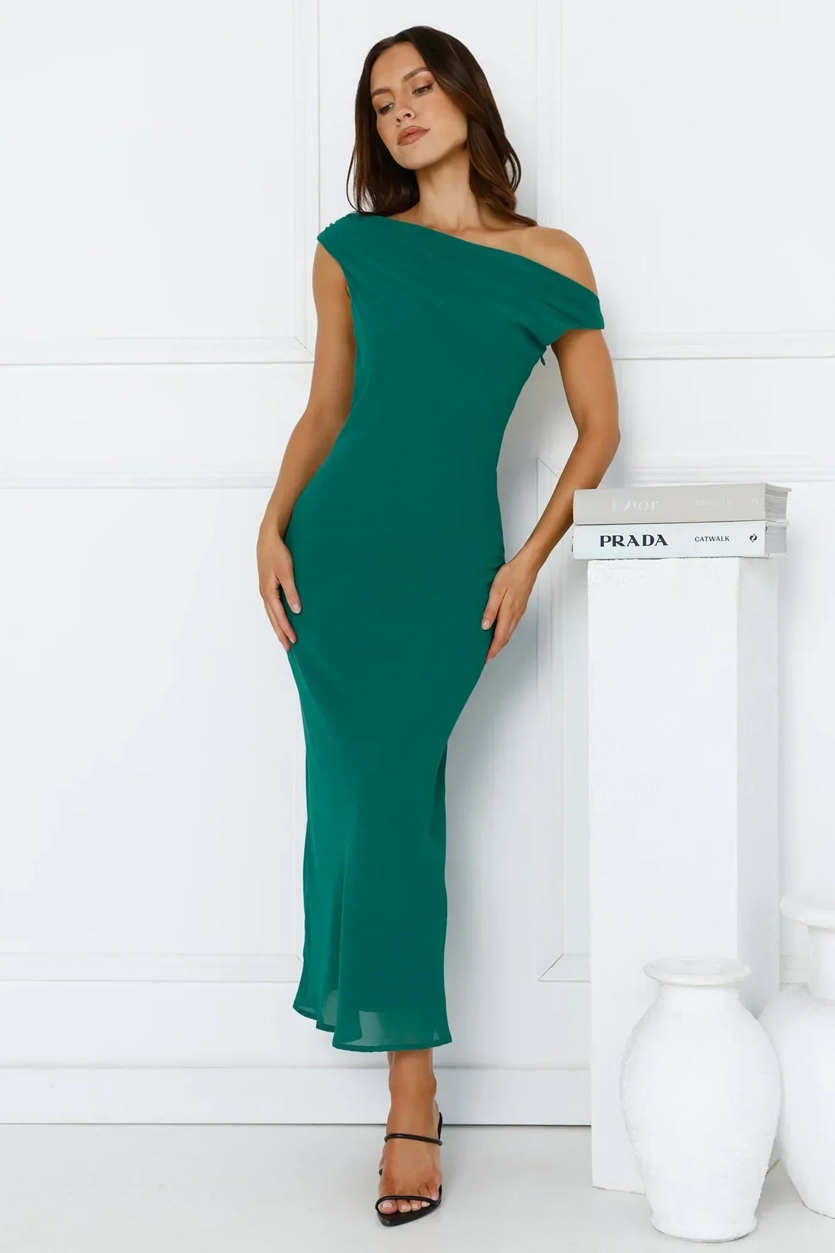 Xenia Off Shoulder Midi Dress