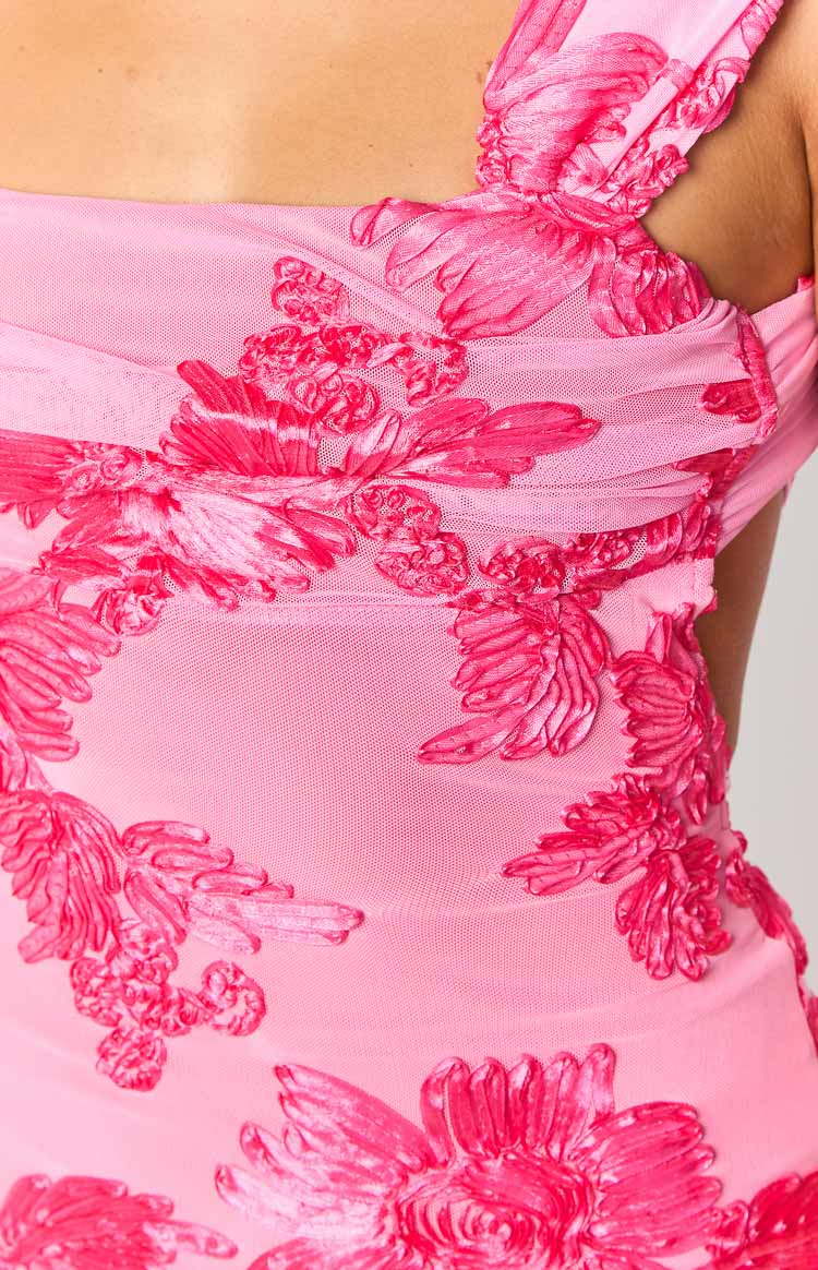 Ada Pink Floral Mini Dress
