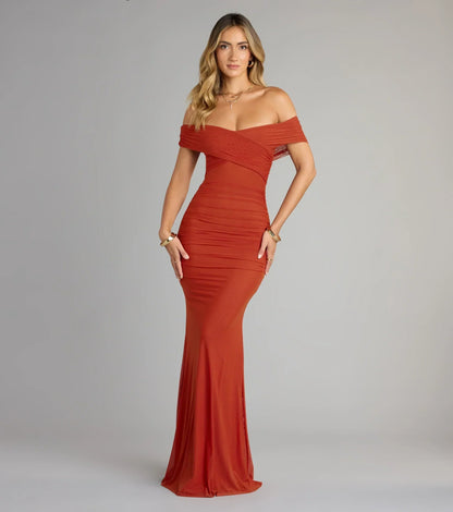 Allison Off-The-Shoulder Mermaid Formal Dress