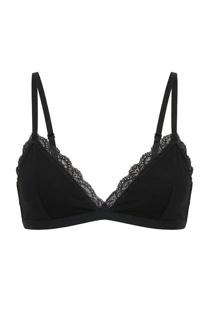 Beatrice Black Jersey Bralette