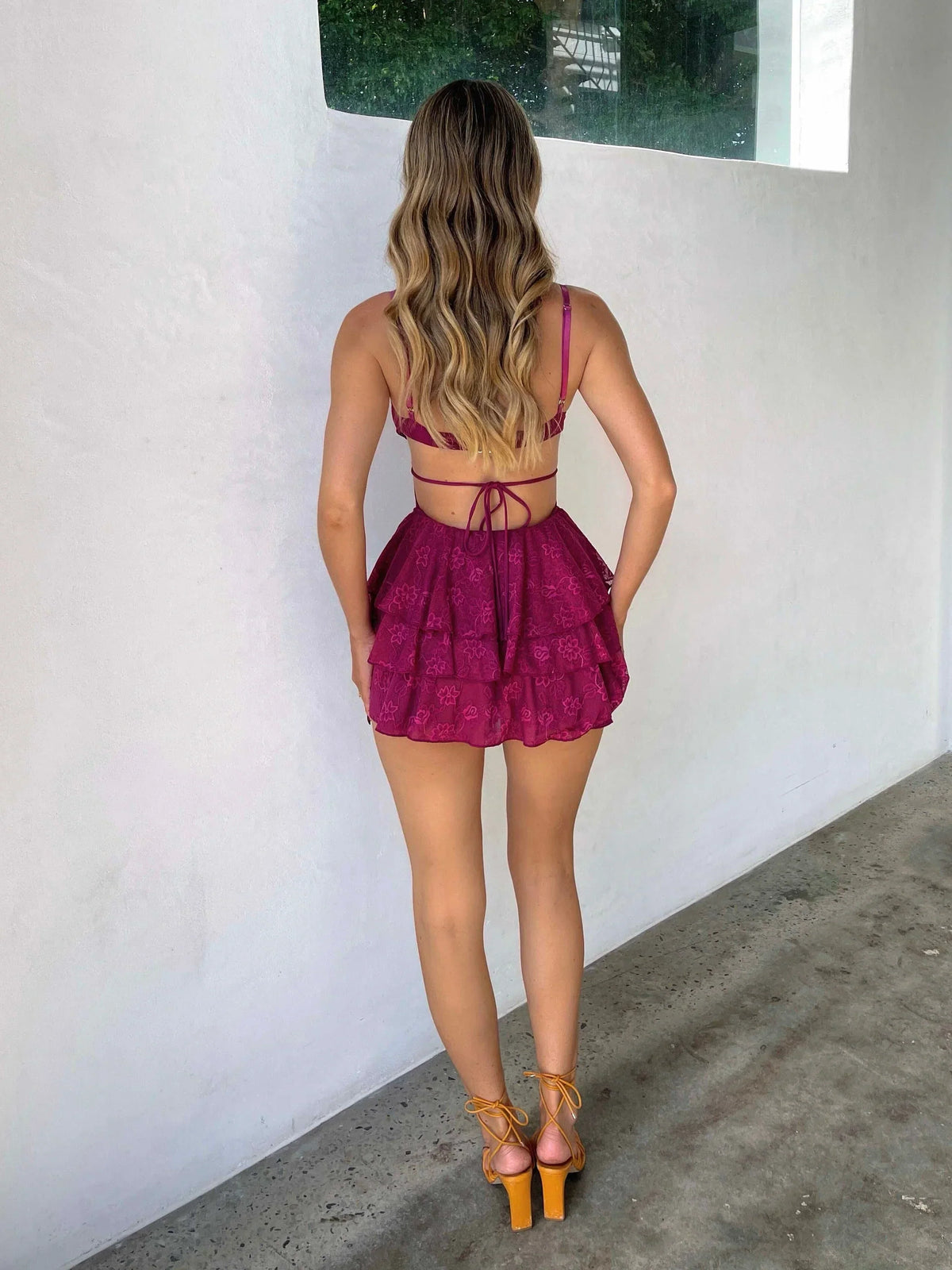 Grazie Mini Dress Plum