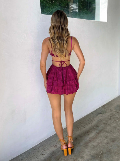 Grazie Mini Dress Plum