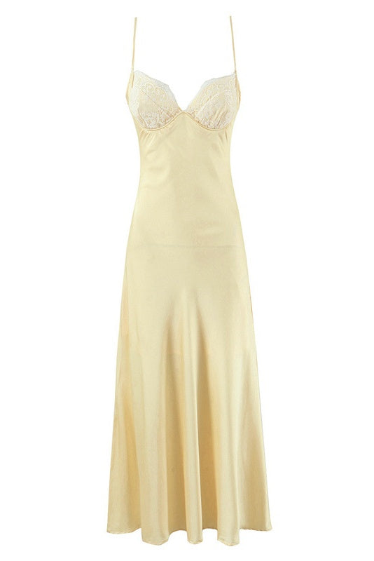 Lace Print on the Chest A-line Dress
