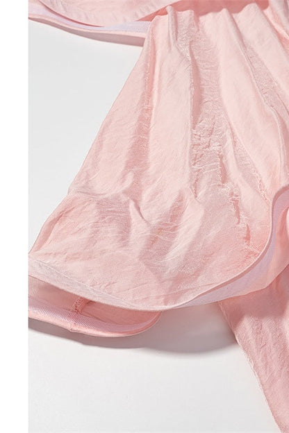 Light Pink Tiered Ruffle A-line Dress