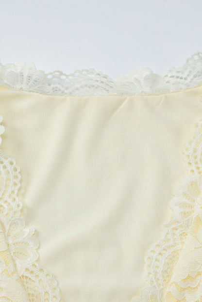 Long Sleeves Yellow Lace Tight Dress