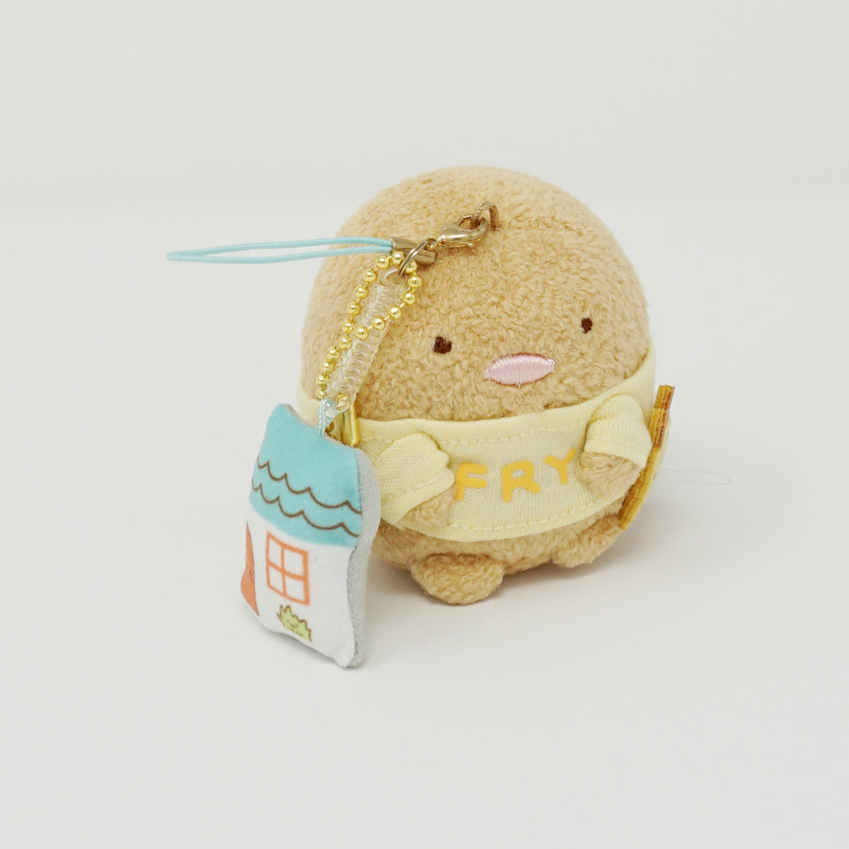 2015 Tonkatsu and House Springy Plush Keychain - Sumikkogurashi