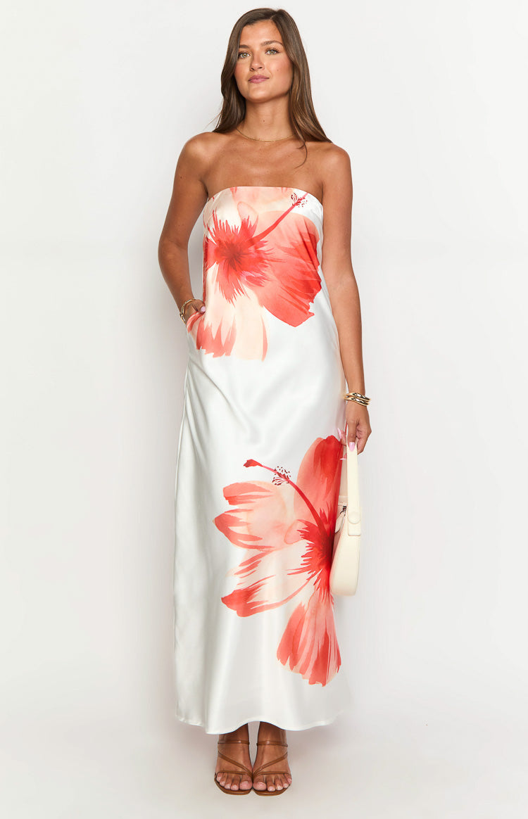 Damia White Floral Maxi Dress