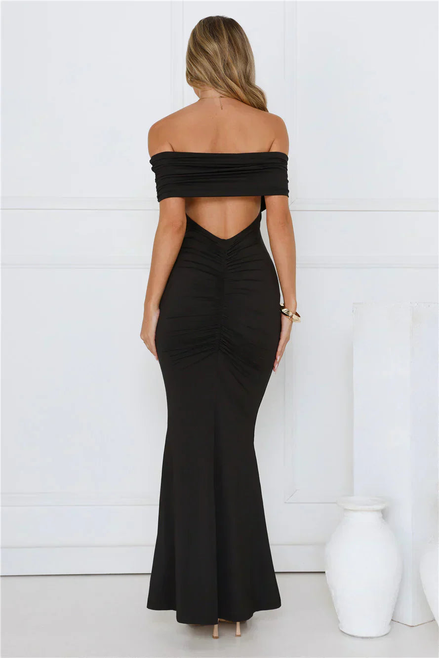 Vibe On Point Off Shoulder Maxi Dress