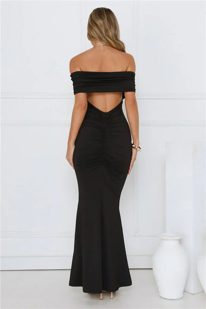 Vibe On Point Off Shoulder Maxi Dress