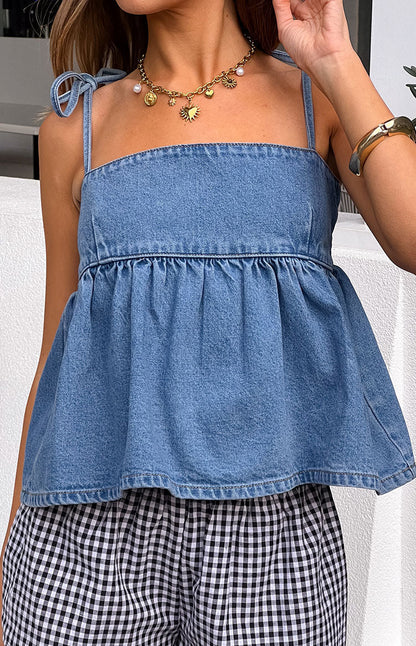 Ethel Blue Denim Top