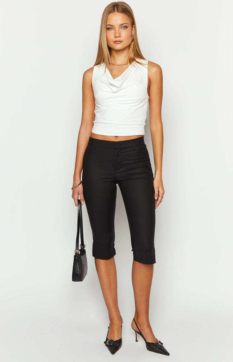 Ethyl Black Capri Pants
