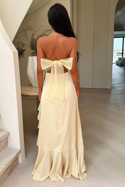 Milford Strapless Maxi Dress - Yellow