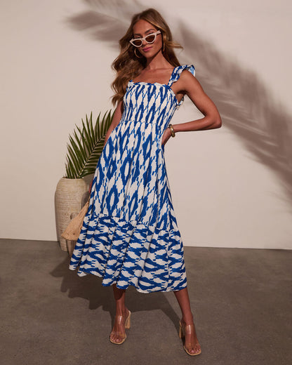 Wander Away Abstract Midi Dress