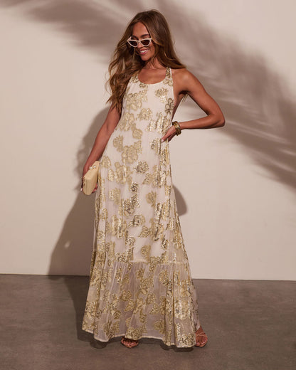 Renah Halter Floral Maxi Dress
