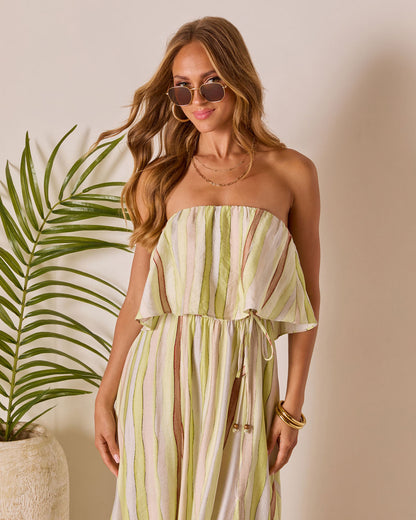 Meila Waist Tie Maxi Dress