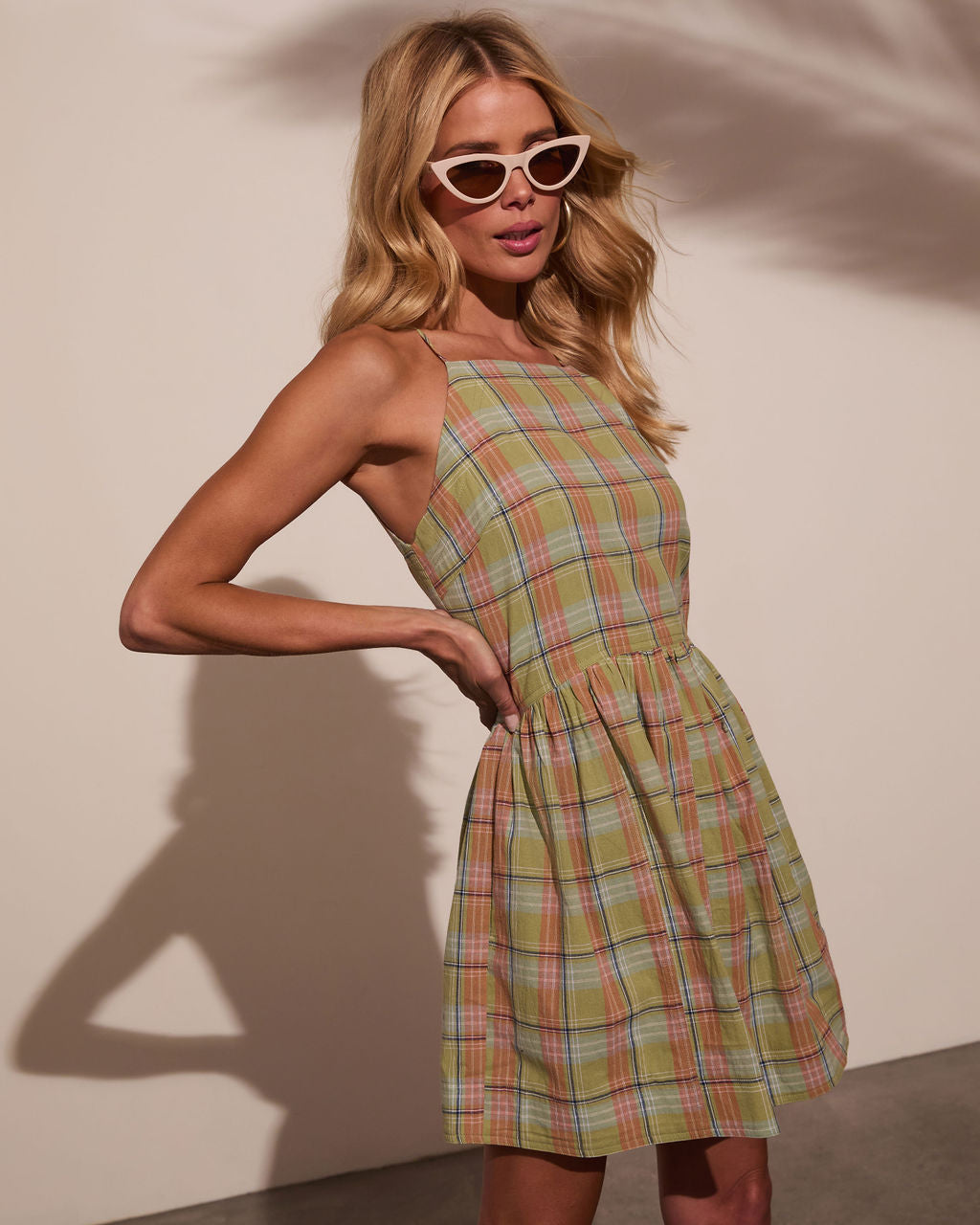 Marbella Plaid Mini Dress