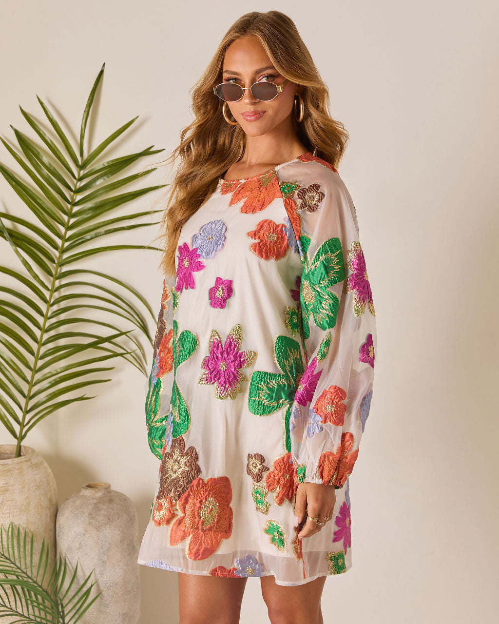 Bloomtide Shift Mini Dress