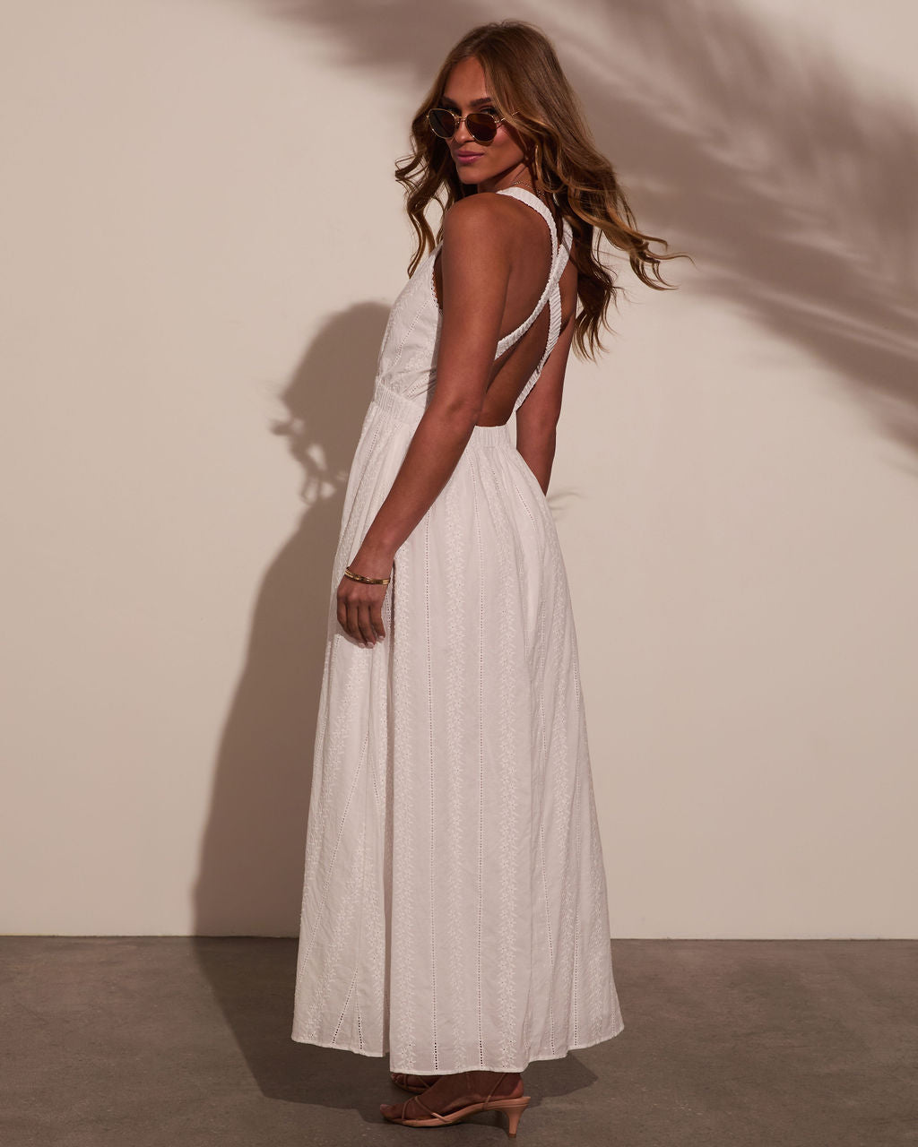 Reyanne Eyelet Embroidered Maxi Dress