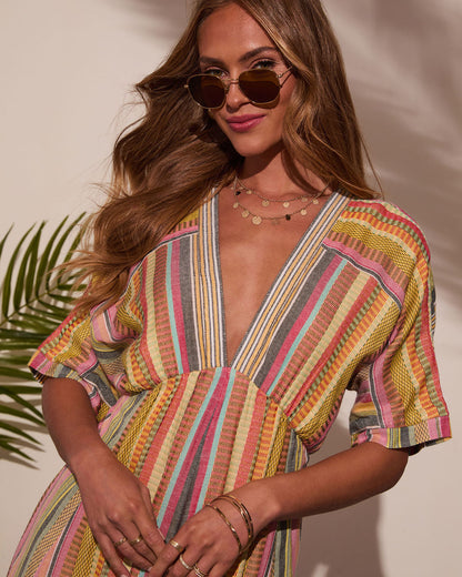 Vivica Striped Maxi Dress