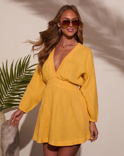 Brighter Days Gauze Mini Dress