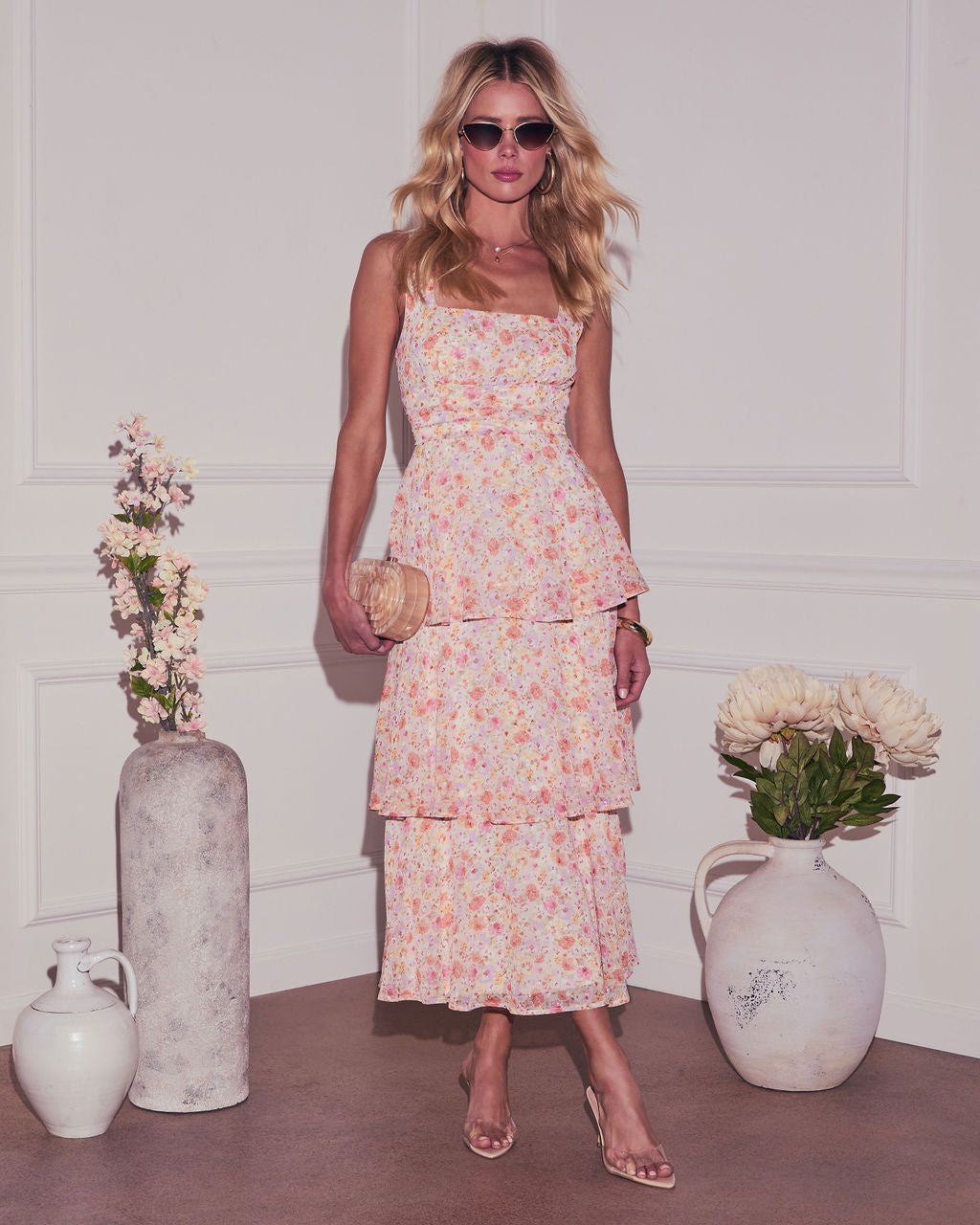Rhea Tiered Floral Maxi Dress