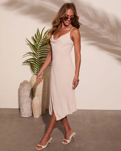 Solmara Pinstripe Midi Dress