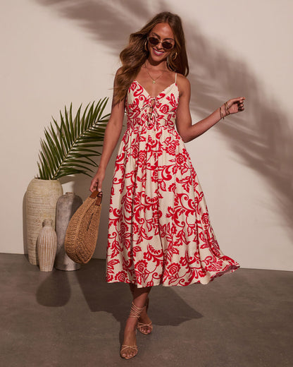 Lucie Abstract Midi Dress