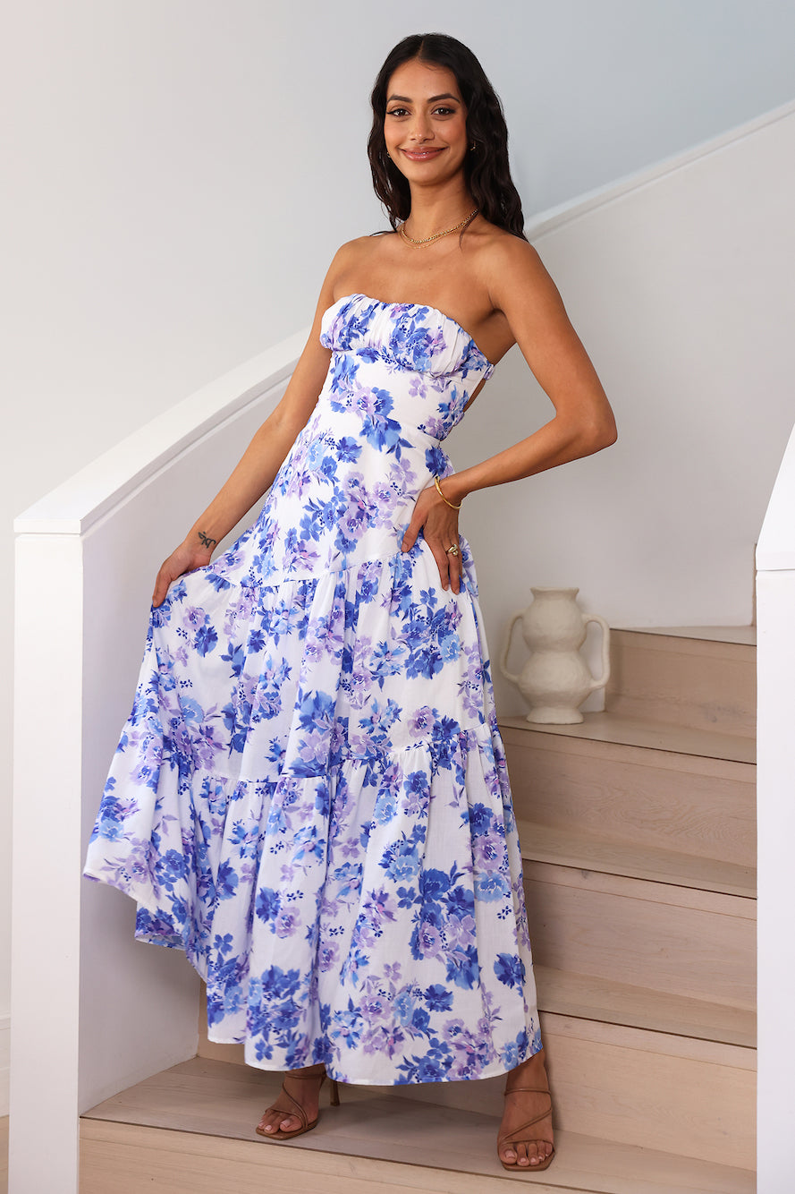 Among The Branches Maxi Dress Blue