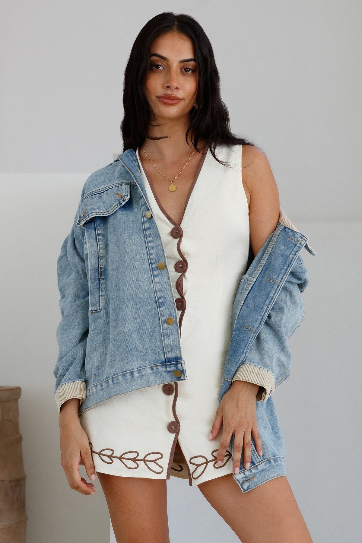 Quiet Dreamer Mini Dress Cream