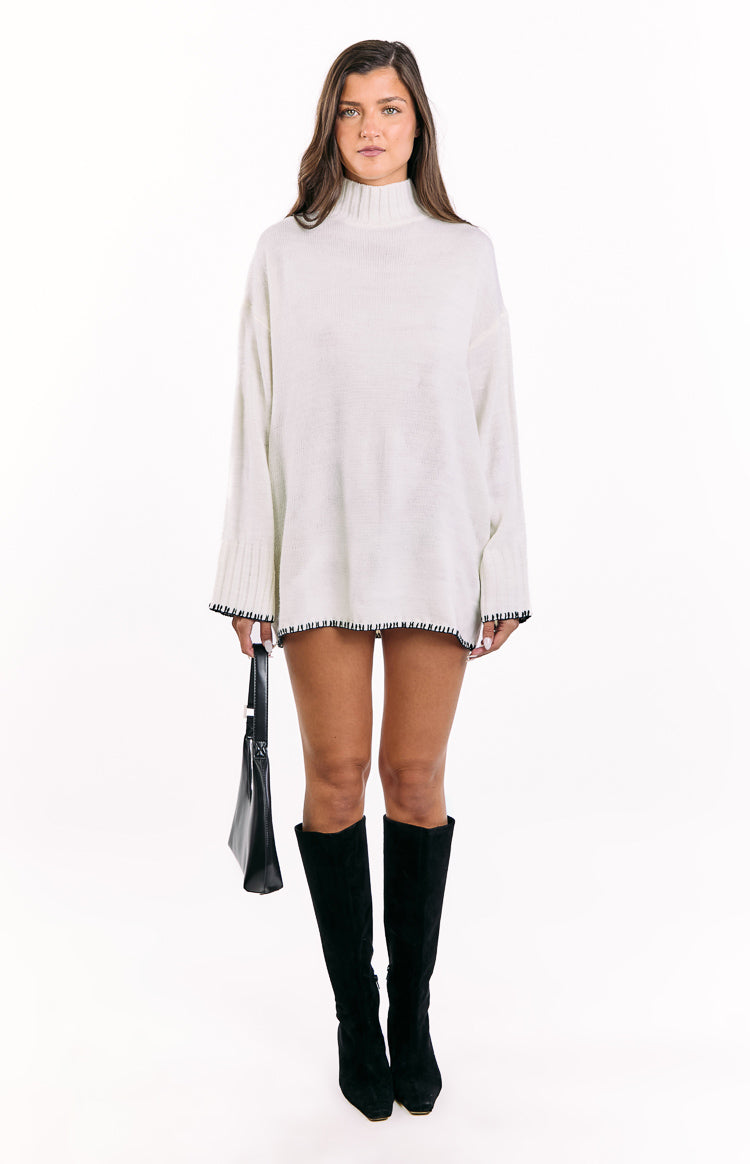 Flynn Cream Sweater Dress