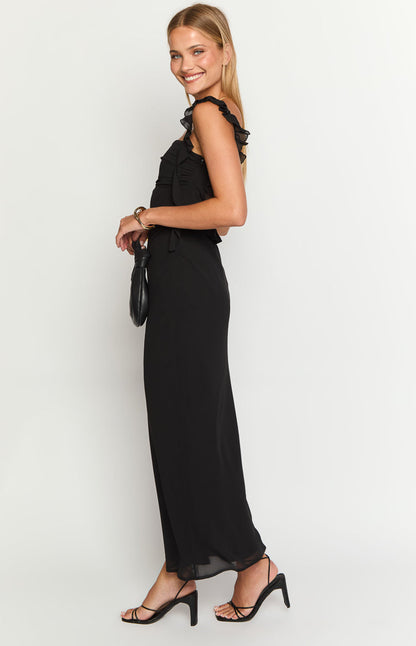 Fortuna Black Maxi Dress