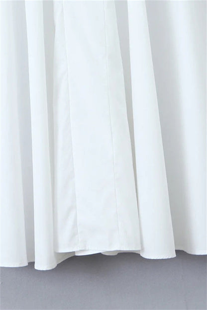 Halter White Tie Front Summer Dress