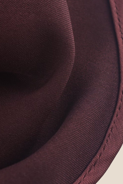 High Neck Burgundy Open Back Long Dress