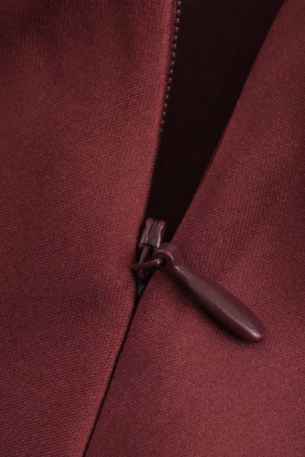 High Neck Burgundy Open Back Long Dress
