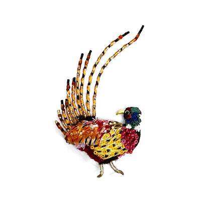 Ring Necked Pheasant Brooch