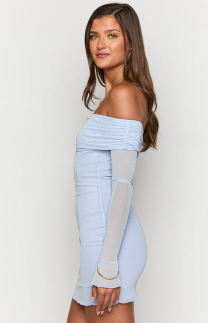 Kofi Lilac Long Sleeve Mini Dress