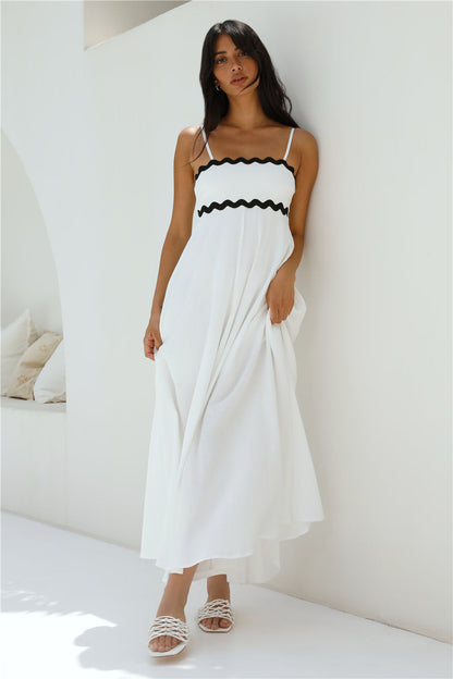 Blowing Away Maxi Dress White
