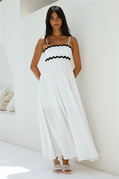 Blowing Away Maxi Dress White