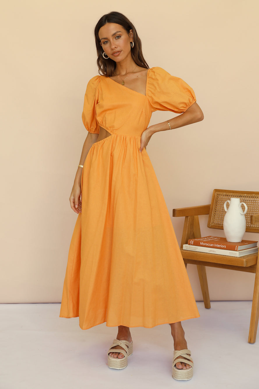 Ocherous Maxi Dress Orange