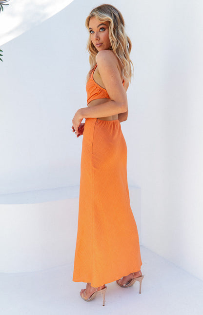 Lene Orange Maxi Dress