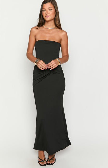 Matilda Black Strapless Maxi Dress