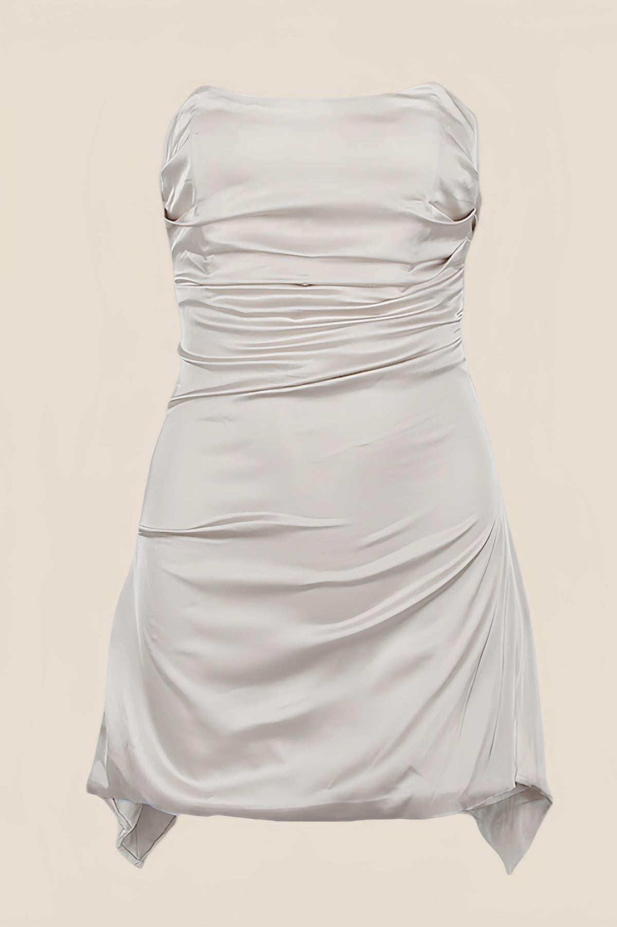 Strapless Floral Ruched Short Homecoming Dress
