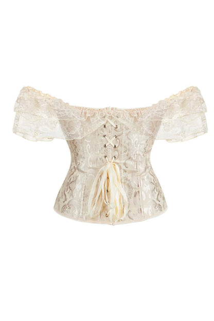 Lace Off the Shoulder Purple Corset
