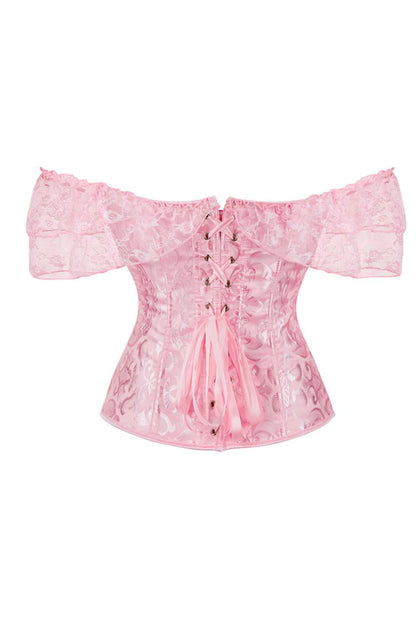 Lace Off the Shoulder Purple Corset