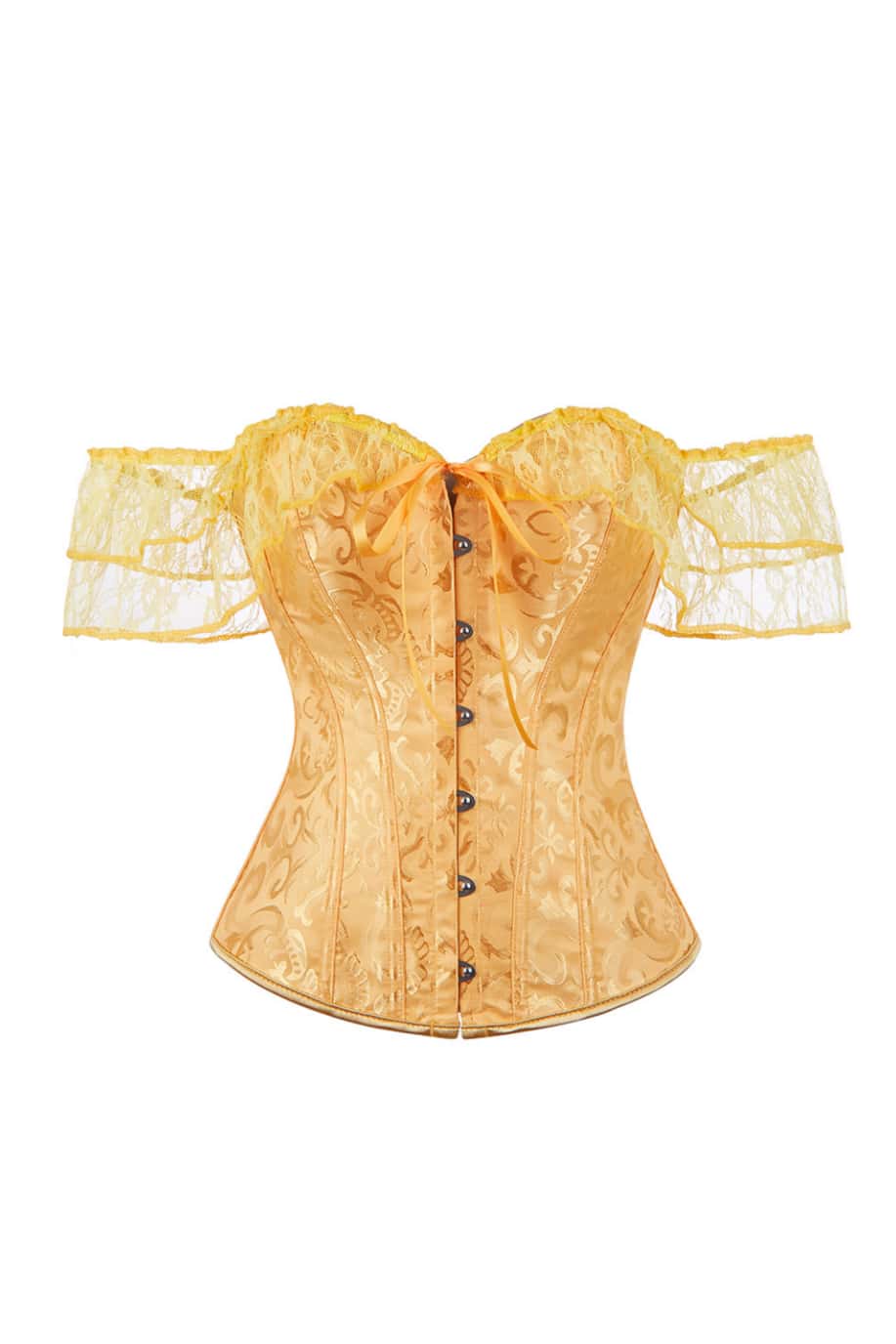 Lace Off the Shoulder Purple Corset