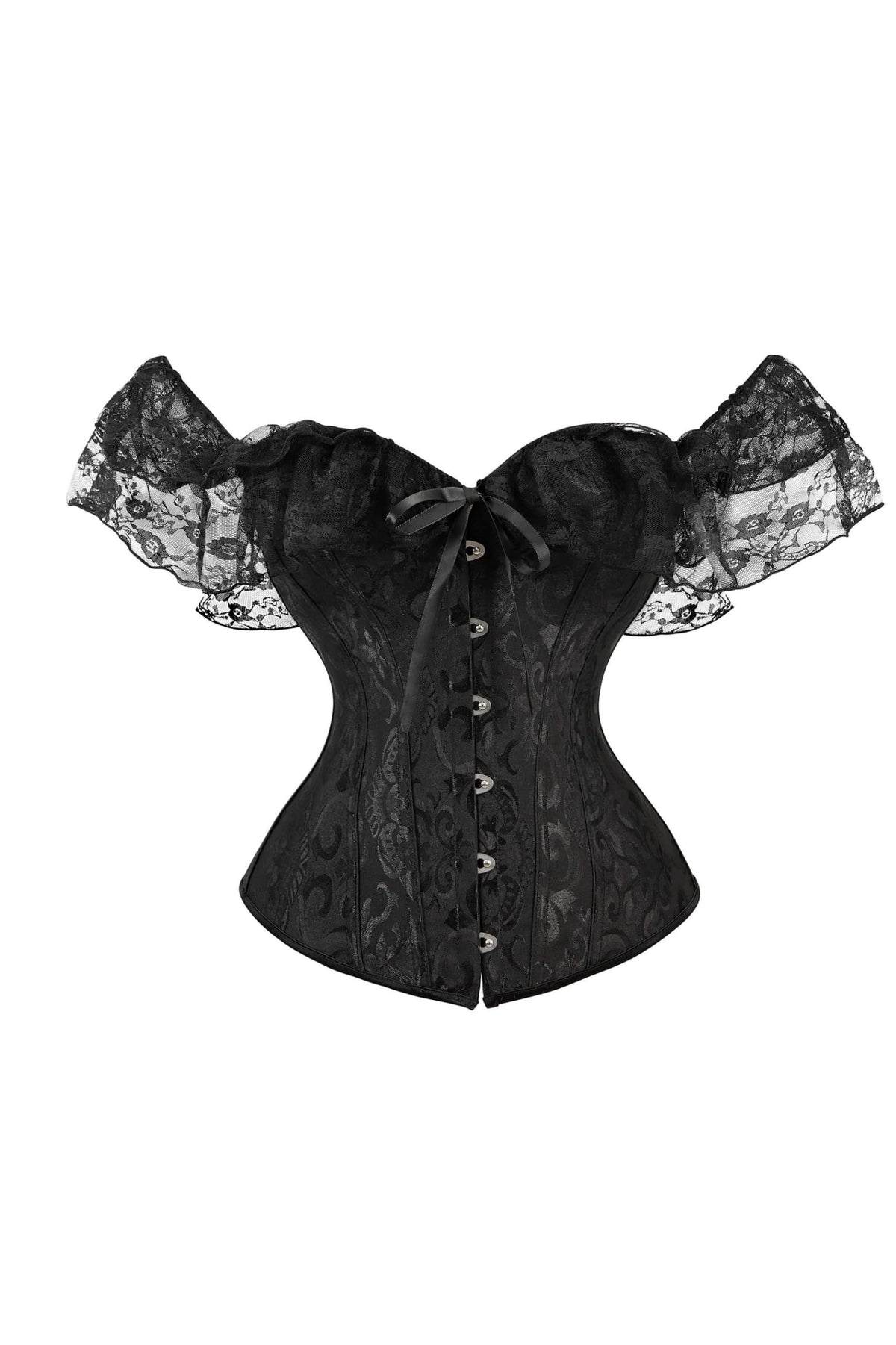 Lace Off the Shoulder Purple Corset