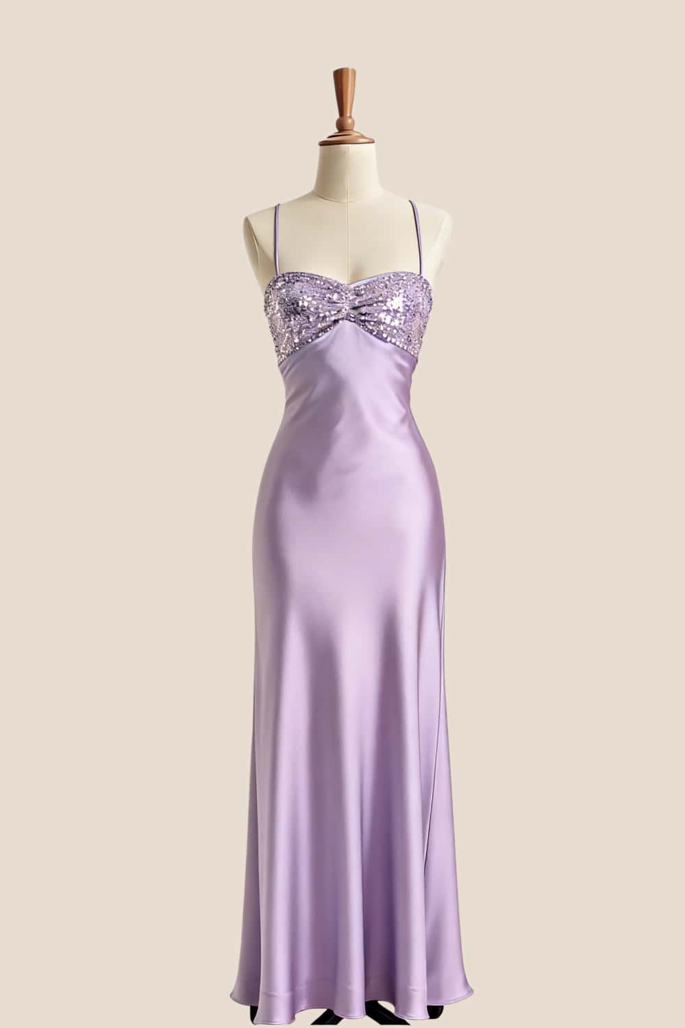 Light Blue Straps Satin Fitted Party Dress