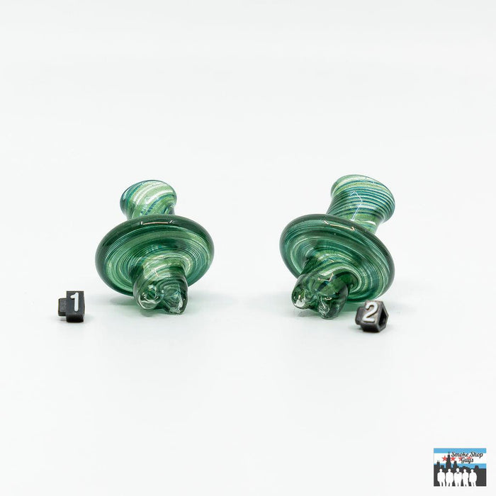 Augy Glass Fumed Spinner Caps - Handcrafted Dabbing Accessory: Handcrafted, Unique Fumed Glass Designs, Enhances Airflow, Vapor Production, Durable, Heat-Resistant, Compatible with a Variety of Banger Setups, Aesthetic Addition to Any Collection.