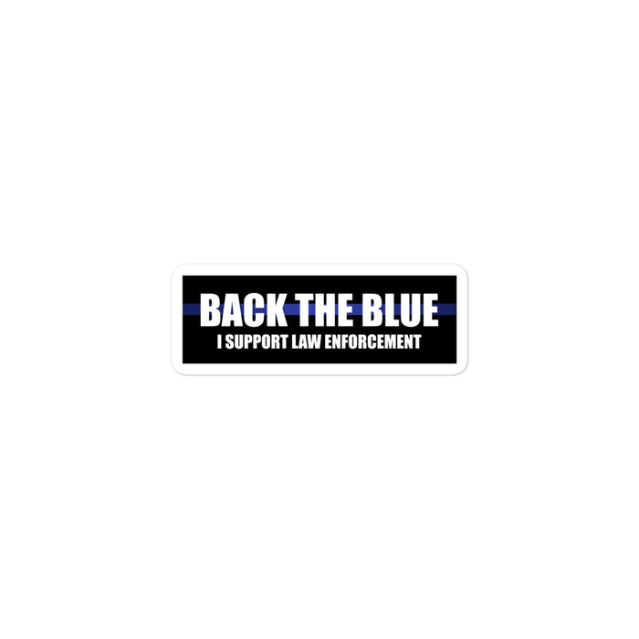 Back the Blue - I support Law Enforcement - Sticker - MB1