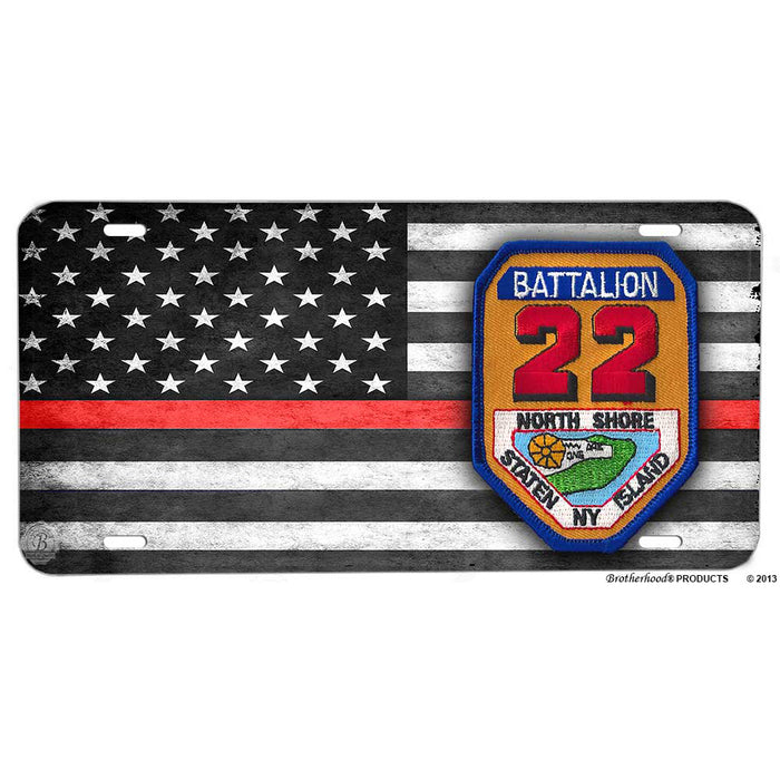 Battalion 22 North Shore Staten Island NY Design License Plate